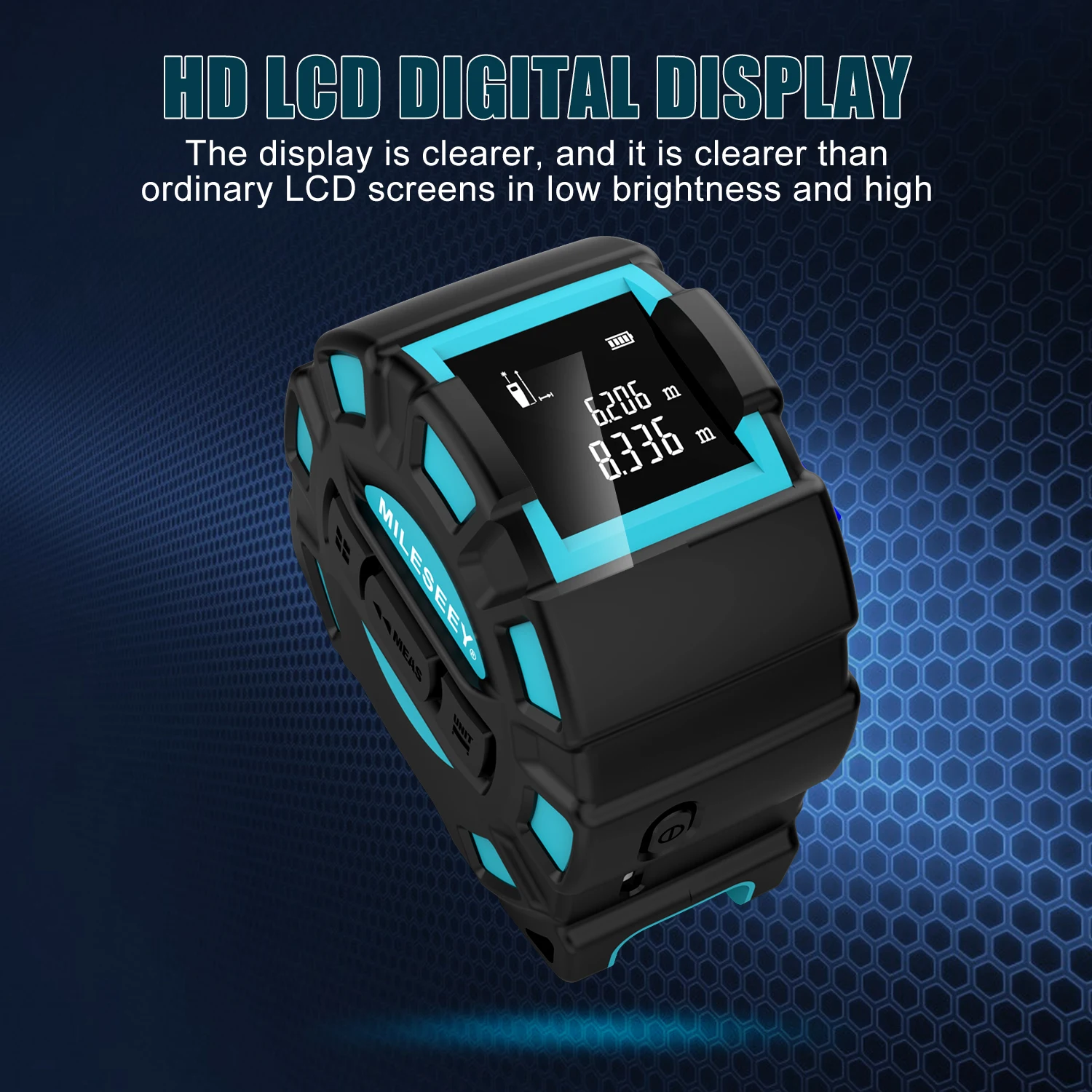 Laser Telescopic Tape Measure 2-in-1 Digital Distance Rangefinder Anti-drop LCD Display Magnetic Hook Tape Measure Laser Rangefinder Distance Meter Laser Tape Measure Digital Tape Measure
