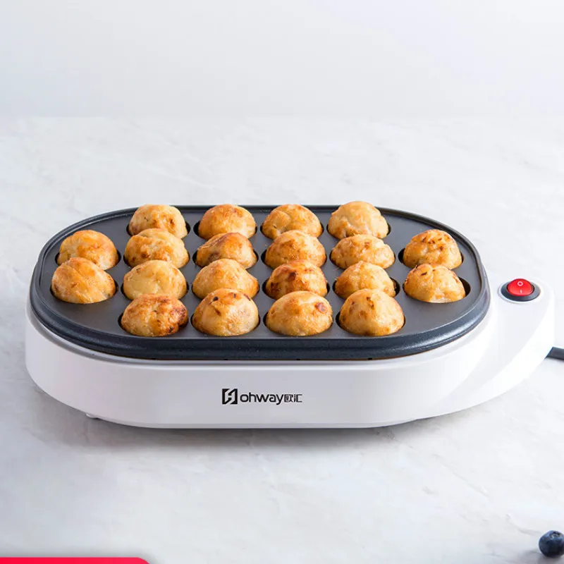 

Household small octopus cherry balls mechatronic hot seal fish roasting machine shrimp pulling eggs quail egg barbecue plate