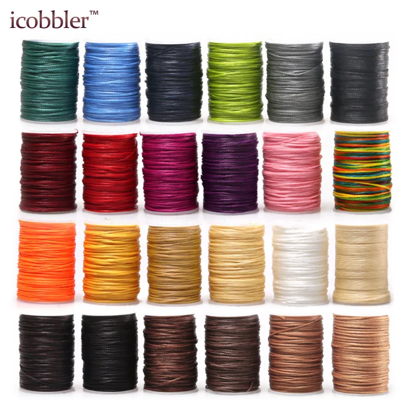 210D Leather Sewing Waxed Thread Cord Leather Craft,1.2mm Diameter String Cotton Line Thread Stitching Tool DIY Material
