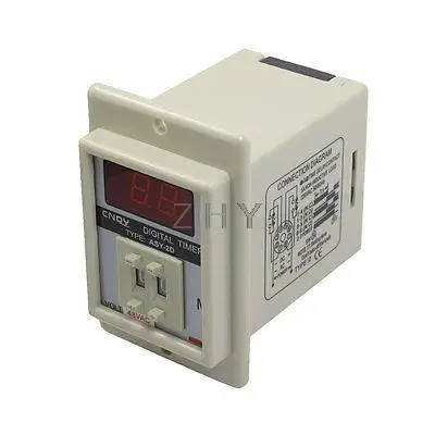 

White AC 48V Power on Delay Timer Time Relay 1-99 Minute 8 Pins ASY-2D