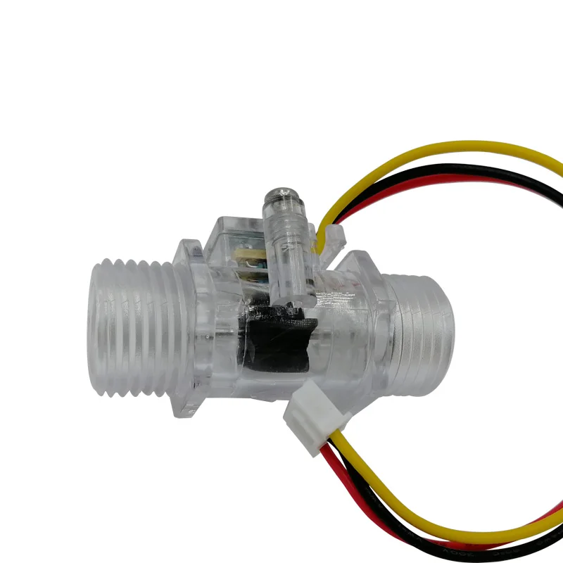 Water Flow Sensor Dc 5v 12v Dn15 Transparent/black Water Sensor Water Flow Meter Measurement Hall Flow Sensor Indicator Counter G1/2