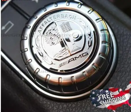 

FOR Mercedes BENZ Logo Emblem Sticker Black Multimedia Center Control Decal Decoration 29CM