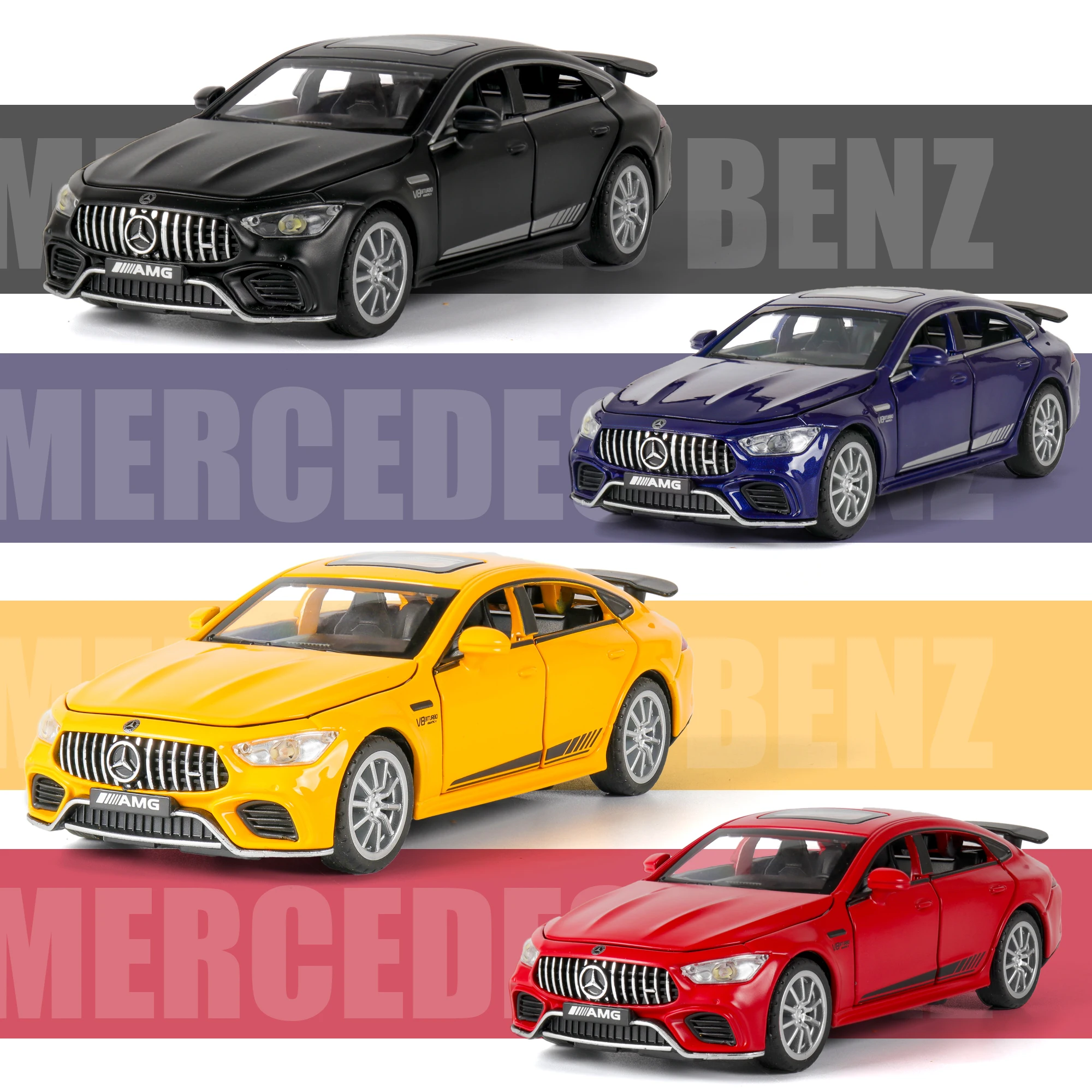 1:32 Car Model Mercedes AMG GT63 Diecasts Toy Vehicles Alloy Racing Sports Sound And Light Pull Back Wheel For Children Thomas