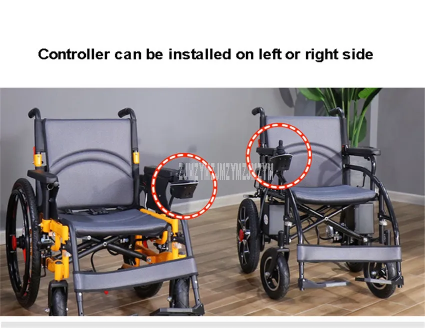 Интеллектуальная автоматическая электрическая инвалидная коляска из алюминиевого сплава 10 км/20 км для пожилых людей старше, мотороллер для людей с особыми потребностями свинцово-кислотная батарея