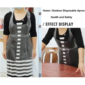 

200pcs Disposable Apron Waterproof Adults Unisex Apron For Kitchen Cooking Restaurant Household Cleaning Aprons #LR3