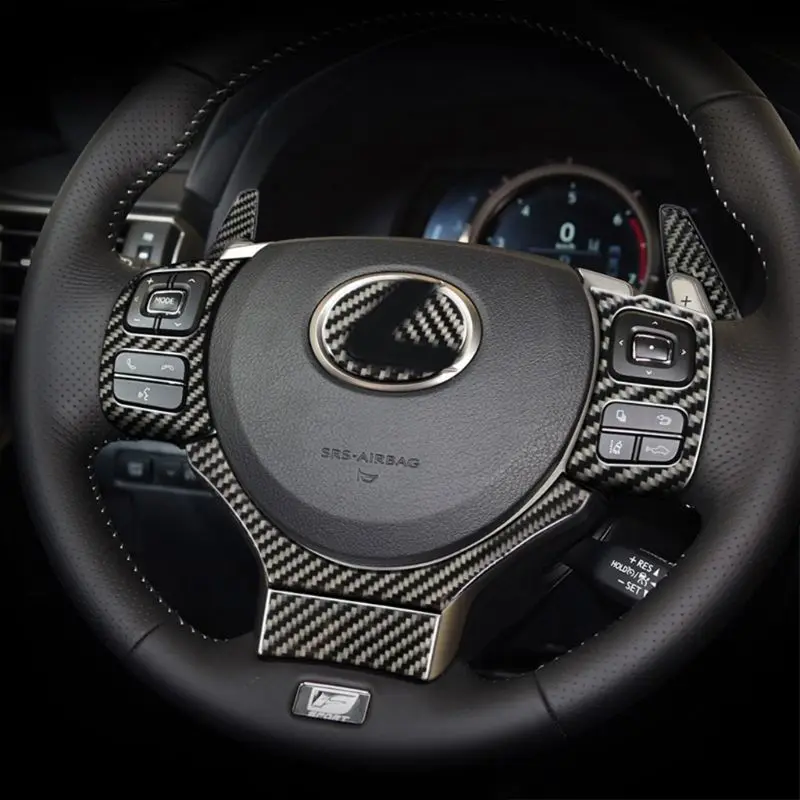 Декоративная наклейка на руль из углеродного волокна черного цвета для Lexus NX 200 200t 300h стикеры автомобили