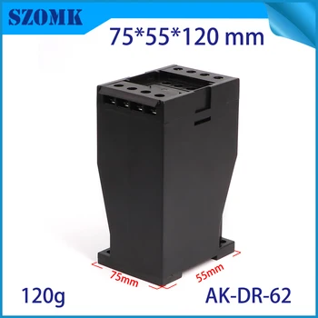 

1 piece 75*55*120mm szomk plastic electrical din rail enclosure box din rail plastic enclosures for electronics projects