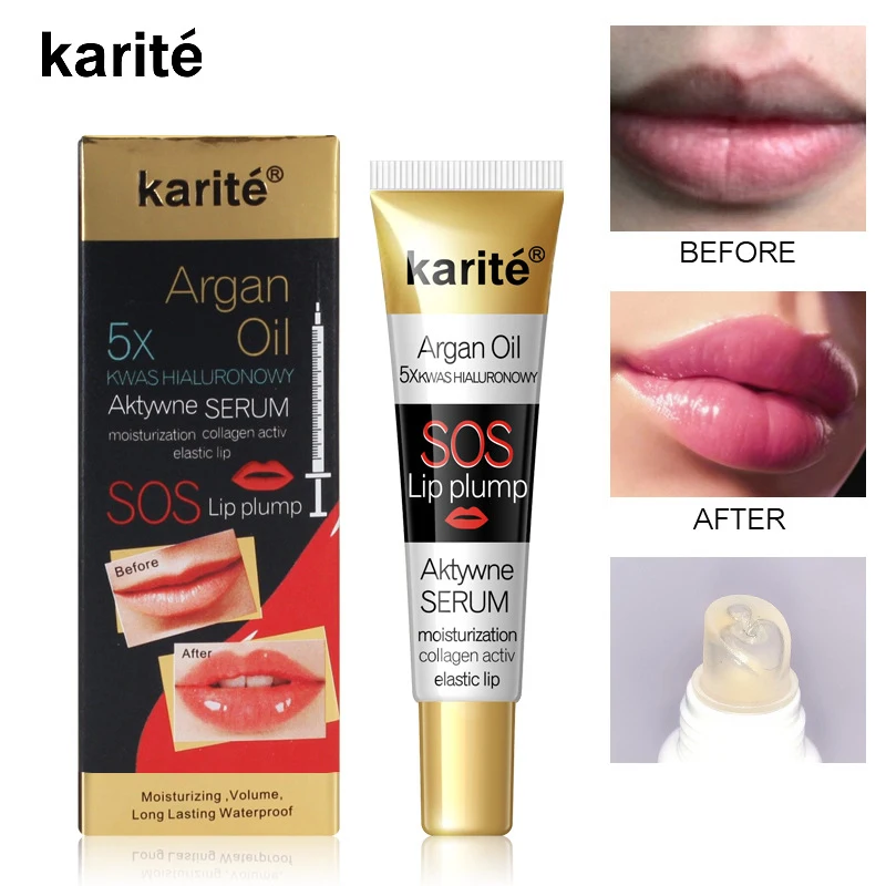 Lip Care Serum Instant Volum Sing Lip Plumper Moisturizing Repairing Reduce Lip Fine Line Mask Collagen Lip Plump Lip Gloss