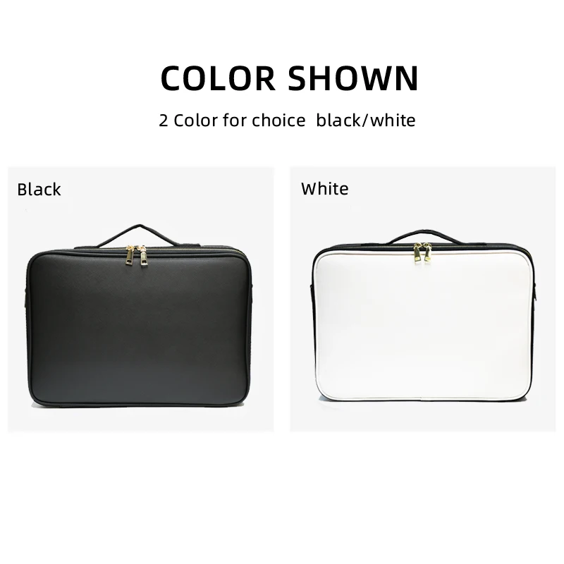 Makeup Organizer Leather Clapboard Cosmetic Bag Large Capacity Storage Handbag Travel Insert Toiletry