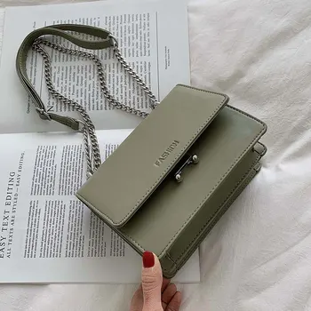 

Small Pu Leather Crossbody Bags For Women 2020 Chains Shoulder Messenger Bag Female Ladies Hand Sling Luxury Handbags Designer