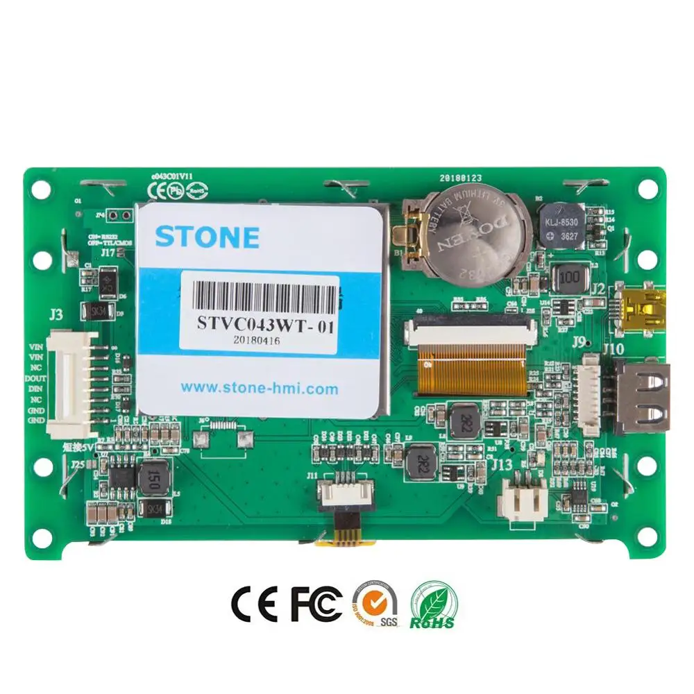4,3 дюймовый сенсорный монитор TFT lcd модуль с программным обеспечением+ Поддержка программы ARM/PIC/любой MCU