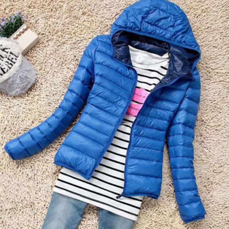 lower price  Women's Coat Jacket Hooded Short Overcoat Cotton Ladies Collar Puffer Bubble Parka Outwear