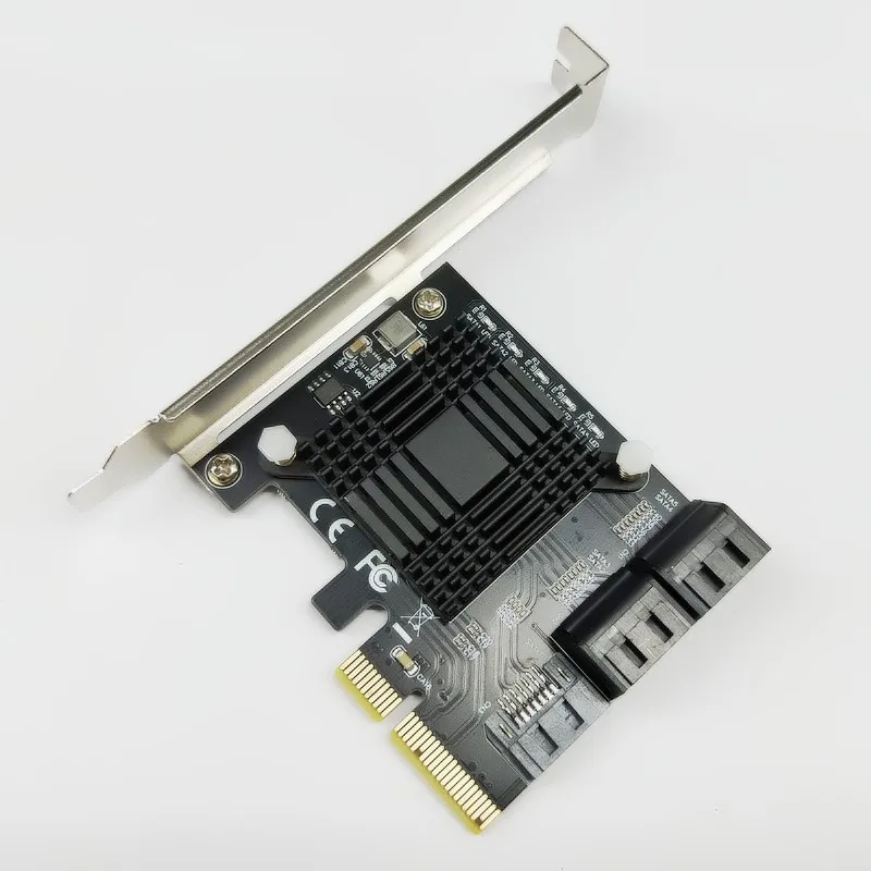 QINDIAN расширительные платы PCIE SATA контроллер PCI-E SATA концентратор/карты/бумажник карты Высокое качество нейлоновый чехол заграничного паспорта PCIE SATA 3,0 карты 5-Порты и разъёмы SATA3 SSD PCI Express X4 Gen3 адаптер