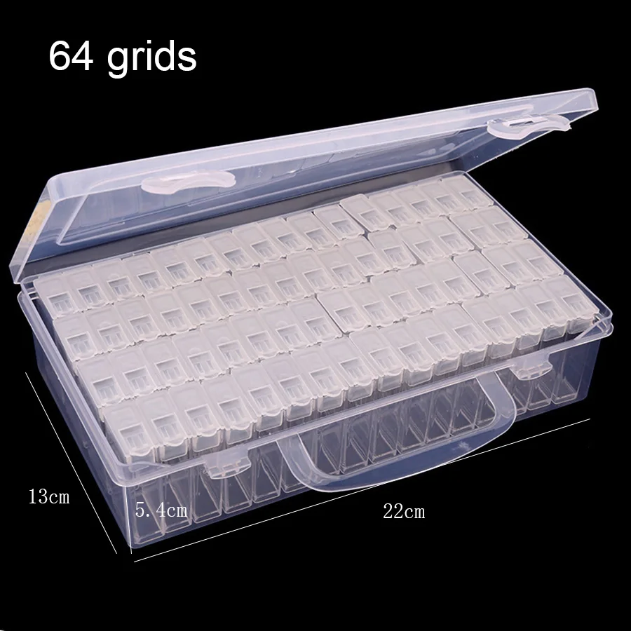 64/28 Grids 5d Diamond Painting Accessories Storage Box Diamond Painting Drill Storage Box Transparent Container