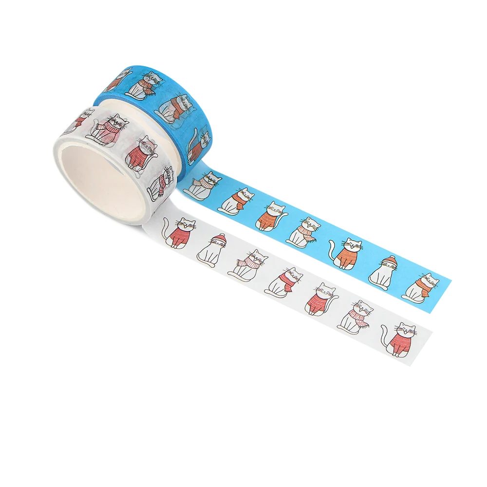 E2330 кошка печать лента Washi рукоделие изоляционная стильная футболка с
