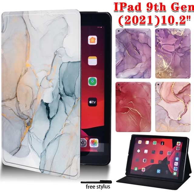 Étui pliable en cuir PU pour tablette Apple iPad 9, housse de support, 10.2  pouces, 9e génération, 2021 - AliExpress