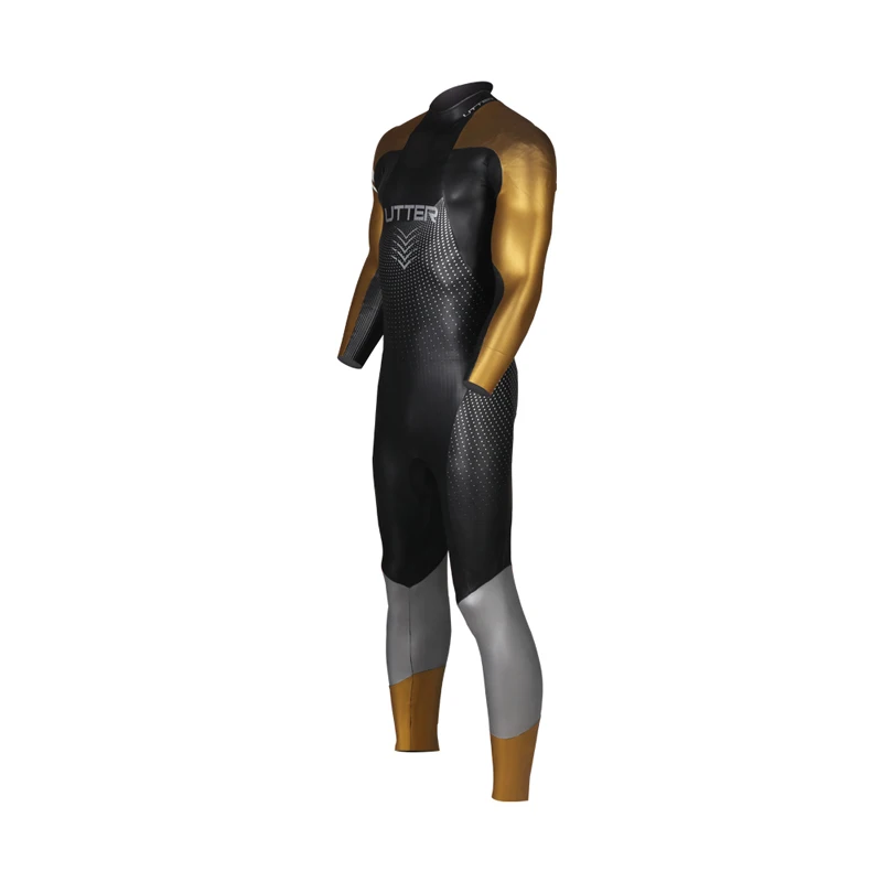 UTTER New Design Elitepro Men's Gold SCS Triathlon Suit Yamamoto Neoprene Swimsuit Long Sleeve Surfing Wetsuit