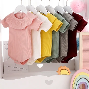

Cute Newborn Baby Boy Girl Romper Short Sleeve & Long Sleeve Solid Rompers Casual Clothes Newborn Sunsuit 0-18 Months