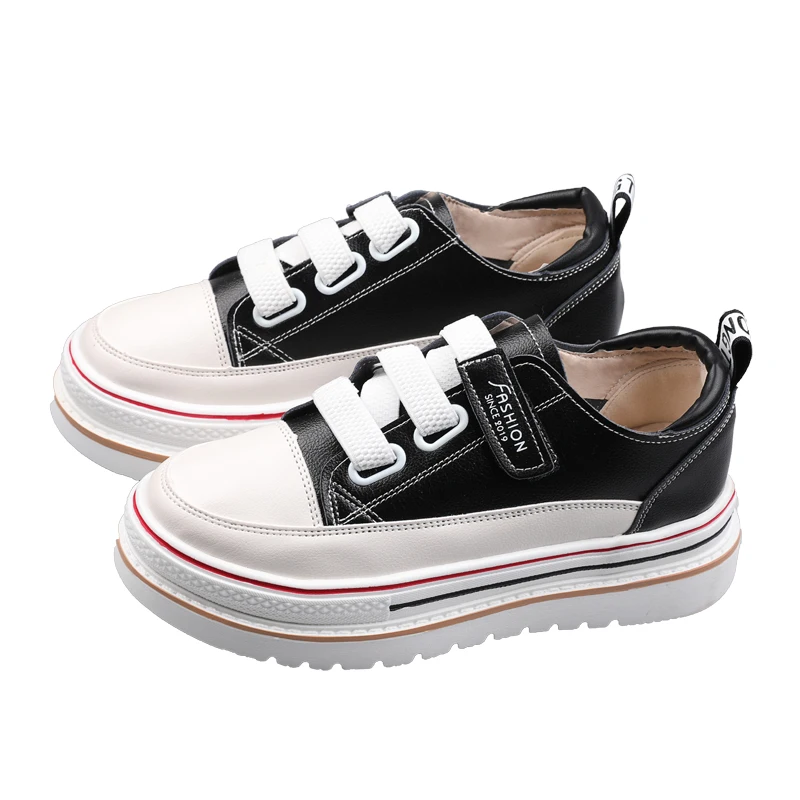 

Cross Women's Shoes British Style Clogs Platform Modis Autumn Round Toe Casual Female Sneakers Preppy Creepers Small Nurse 2019