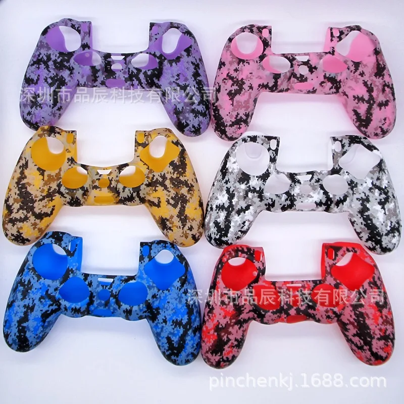 PS4 ручка силиконовый чехол PS4 с Bump Защитный Чехол камуфляж PS4 Slim Pro Digital Small Square Points