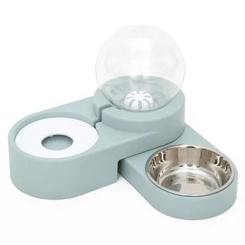 

JORMEL Pet double bowl automatic water dispenser prevent overturning dog basin, not wet mouth, water bowl and food Basin