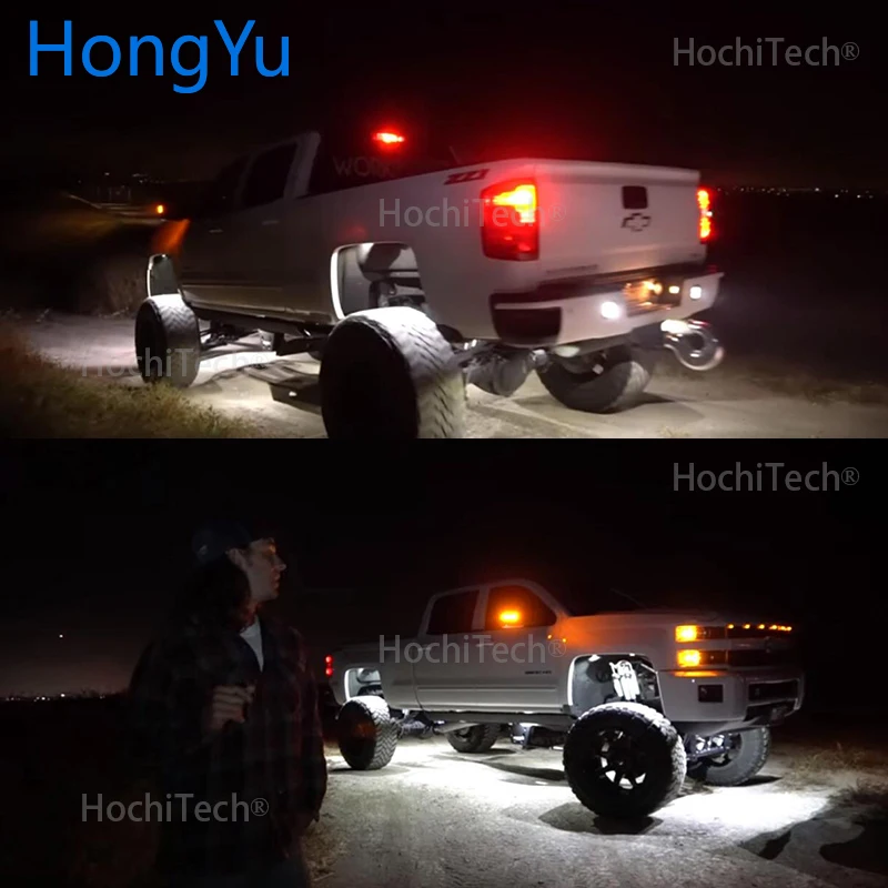 Светодиодные горные фонари, водонепроницаемые для Dodge ram, светодиодный фонарь для шасси автомобиля, светодиодный свет рок, многоцветный неоновый светодиодный фонарь, комплект
