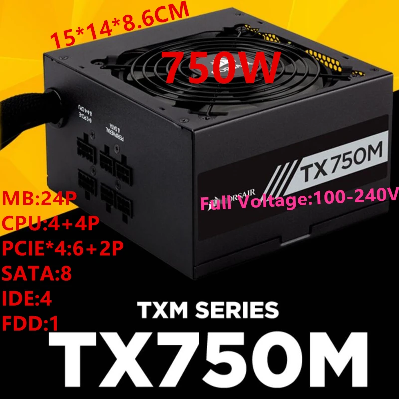 New PSU For Corsair Brand ATX Module 80plus Gold Silent Power Supply 550W Power Supply TX750M TX550M - AliExpress