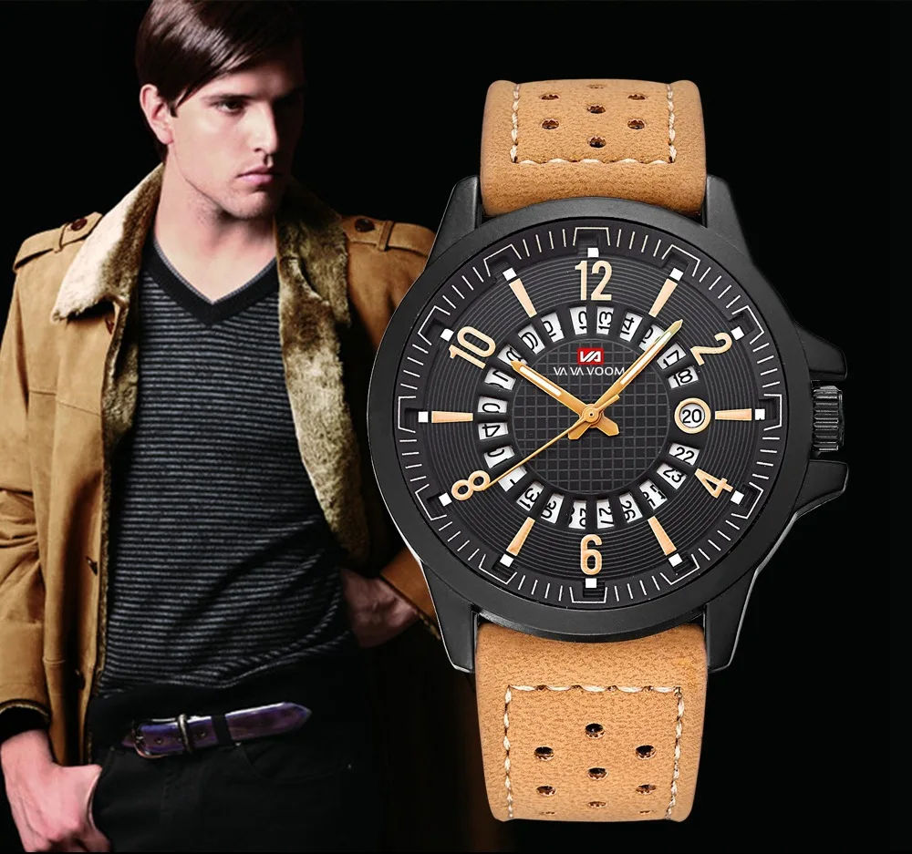 Новинка 2019 деловые мужские часы ретро дизайн кожаный ремешок аналоговые сплав