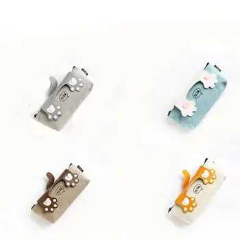 

Cute Cat Design Simple Zipper Closure Fashion Canvas Pen Bag