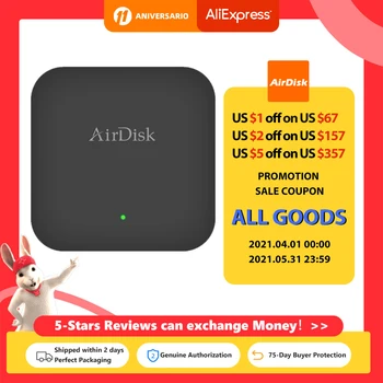 Airdisk Q2 Mobile network hard disk USB 3.0 2.5" Home Smart Network Cloud Storage Multi-person sharing Mobile Hard Disk Box 1