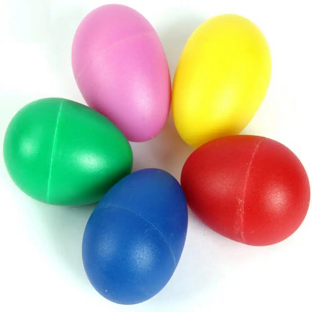 2Pcs Solid Color Baby Egg Music Shaker Sand Hammer Instrument Early Learning Toy Baby Egg