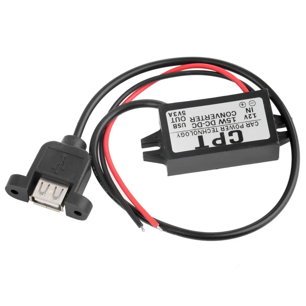 

Newest DC Converter Module 12V to 5V 3A 15W USB Output Power Adapter Wholesale Hot Selling Drop Shipping