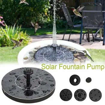 

Durable Solar Fountain Lotus Leaf Outdoor Black Portable Fountain Water Pump Garden Aquarium Plastic Energy Saving Pool
