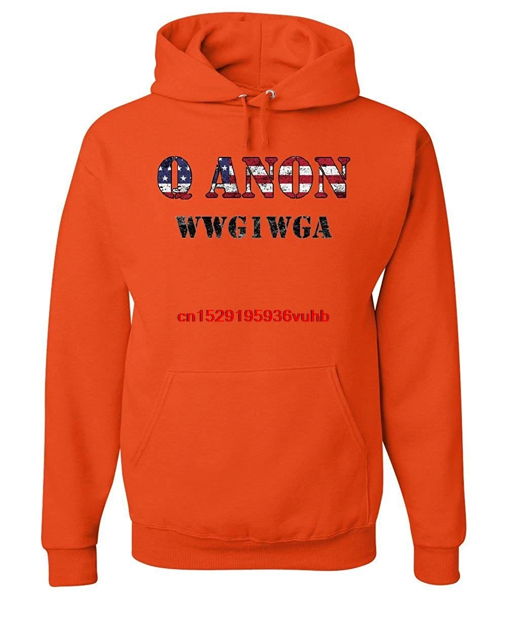 Q ANON WWG1WGA толстовка с патриотическими звездами и полосками