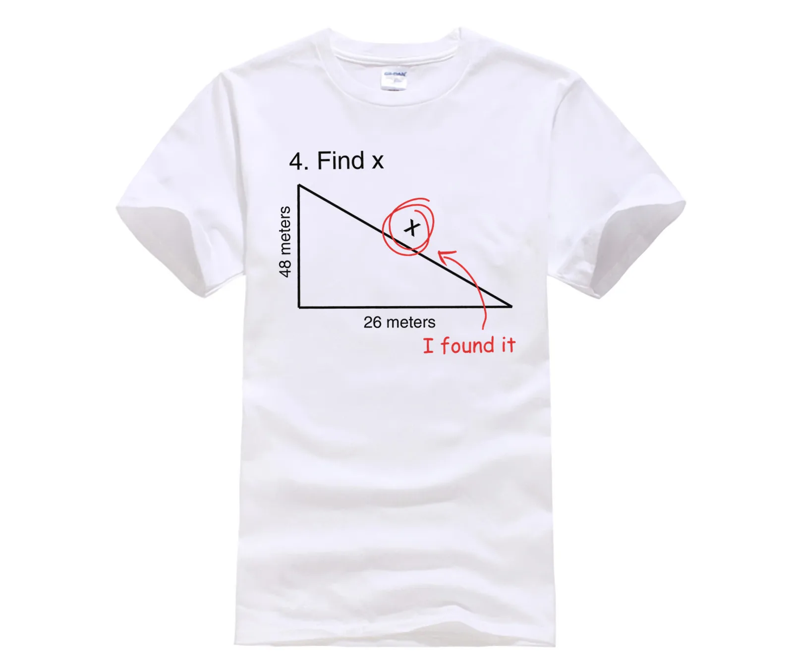 Find X T Shirt Funny Variable Math Test Question Witty Response Tee | Мужская одежда