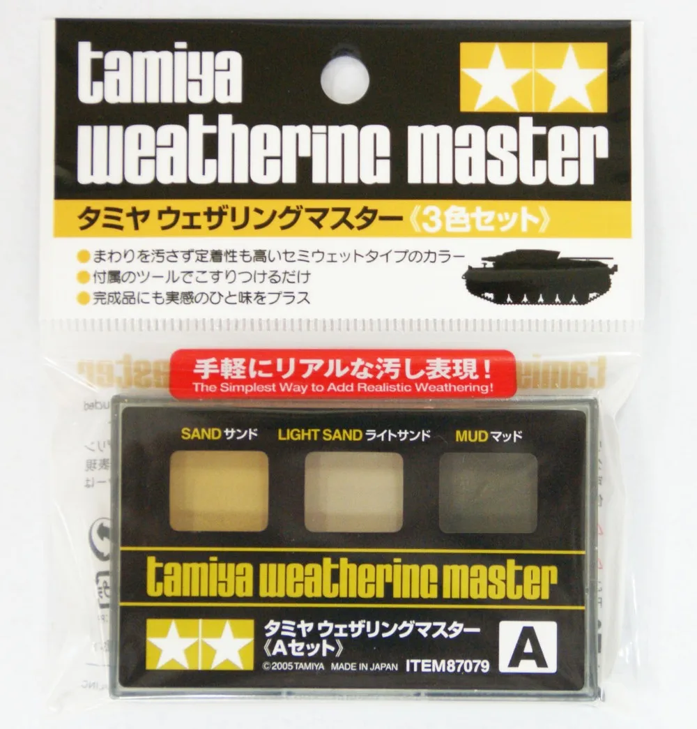 TAMIYA 87079 Weathering Master Набор, 3 цвета(песок, светильник, песок, цвета грязи
