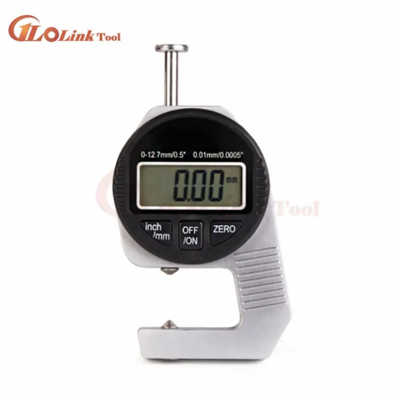 Mini Digital Thickness Gauge Meter 0.01mm 0-12.7mmmm Large LCD Electronic Dial Indicator Sponge Thickness Measure Tool thickness gauge