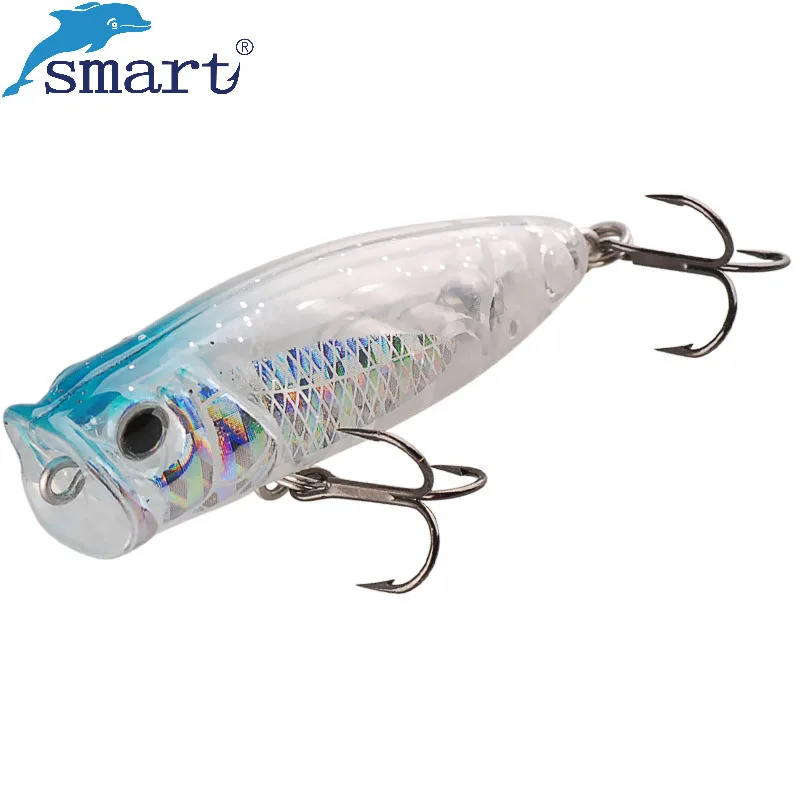 Поппер Smart Mini для рыбалки наживка 50 мм 6 9 г VMC крючок TopWater ABS Plastic Leurre Peche Isca