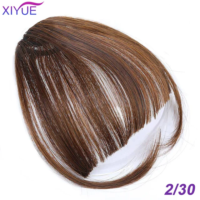 Black/Light Brown Clip In Hair Bangs Hairpiece Accessories Synthetic Fake Bangs Clip In Hair Extensions Clip In Hair Pieces P2/350