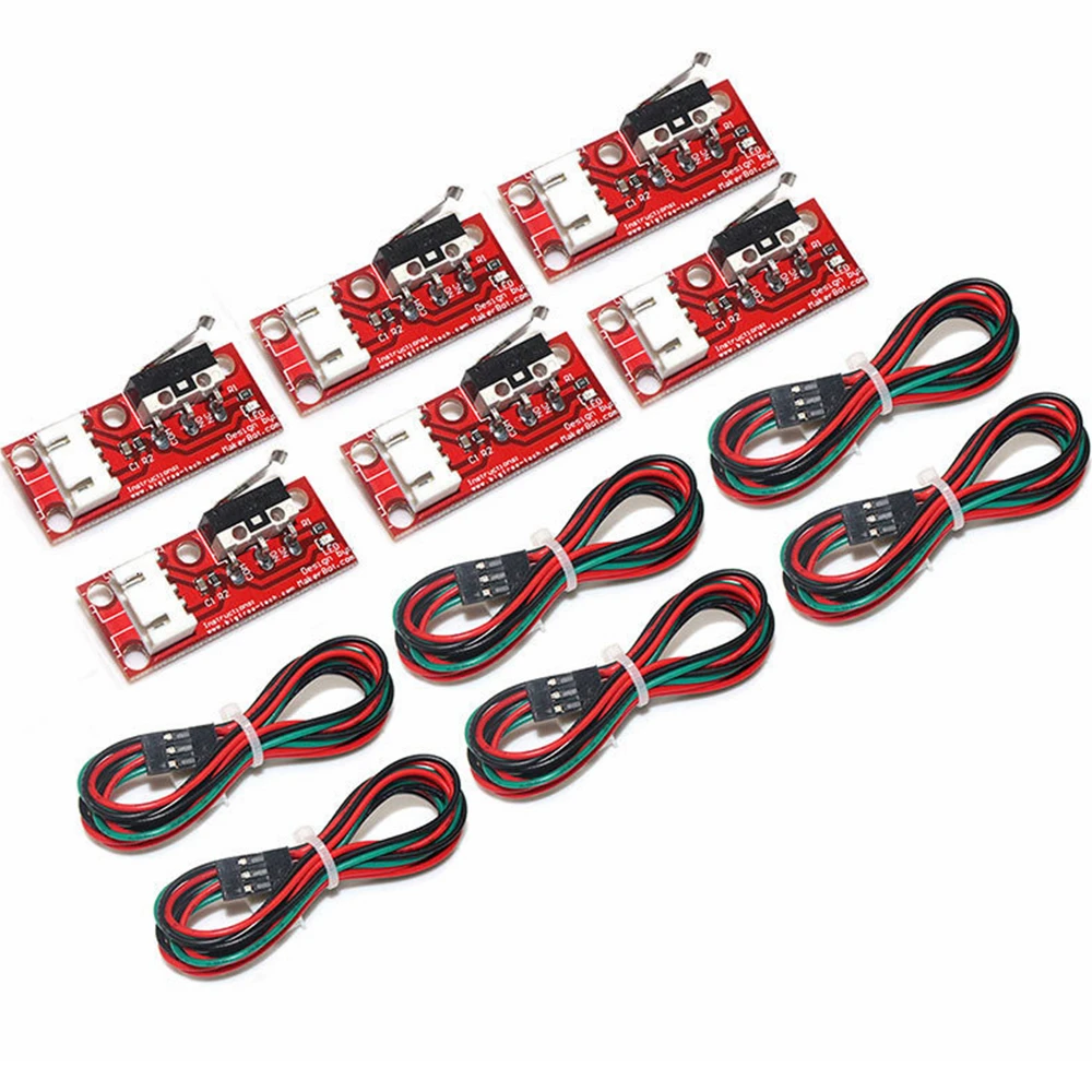 6Pcs Endstop Switch For Arduino End stop Limit Switch+ Cable Mechanical Endstop For CNC RAMPS 1.4 Board 3D Printer Parts
