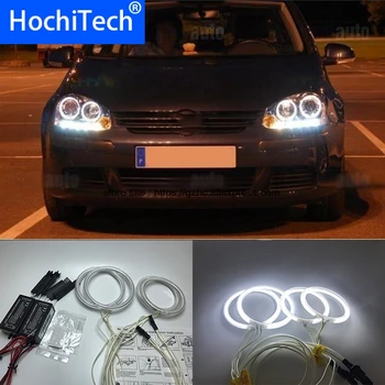 

HochiTech For Volkswagen VW golf 5 MK5 2003-2009 Ultra Bright Day Light DRL CCFL Angel Eyes Demon Eyes Kit Warm White Halo Ring