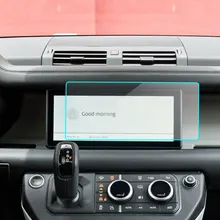 Ochronne szkło hartowane na ekran dla Land Rover Defender 90 110 10 Cal 2020 2021 GPS NavigationCenter wyświetlacz wnętrze auta tanie i dobre opinie CN (pochodzenie) For Land Rover Defender 90 110 0 6inch 10cm Tempered Glass Listwy do auta 0 08kg