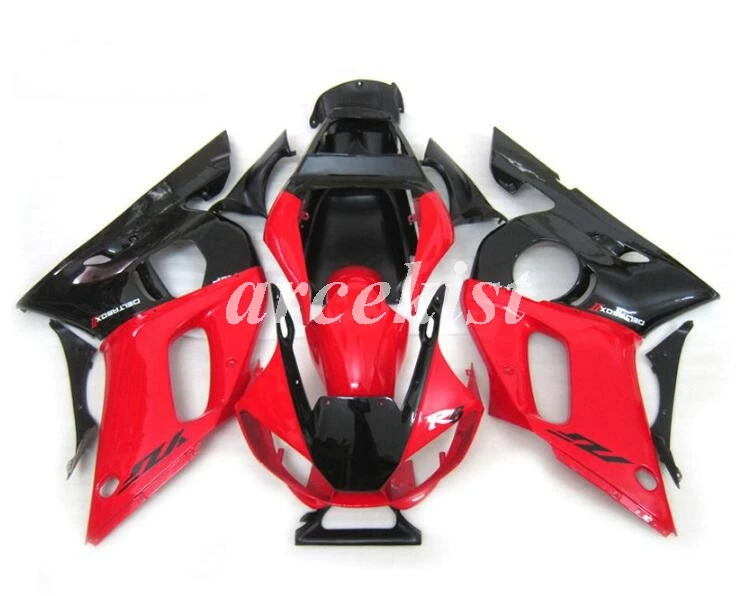 New style ABS Mold motorcycle Fairings Fit For YAMAHA YZF-R6-600 1998-2002 98 99 00 01 02 Fairing bodywork set custom red black - Color: same photo show