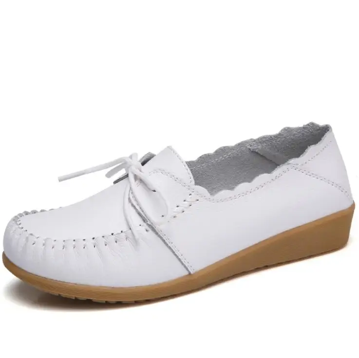 

Women casual shoes Leather fashion comfortable lace-up flats women's shoes