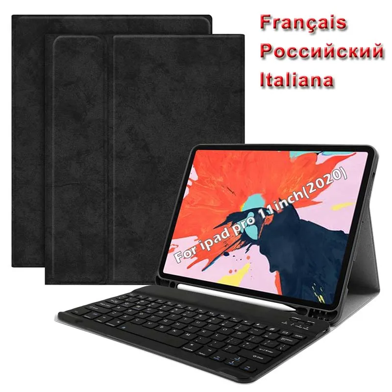 Французская/Русская/итальянская клавиатура для iPad Pro 11 дюймов 2020 планшет Bluetooth с