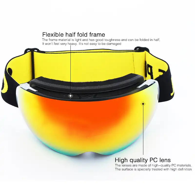Зимние Спортивные UV400 Защитные магнитные мужские и женские лыжные очки