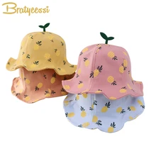 

Cute Cotton Children Bucket Hats for Girls Boys Spring Summer Baby Cap Infant Accessories Kids Hat Sun Protection 1-3Y