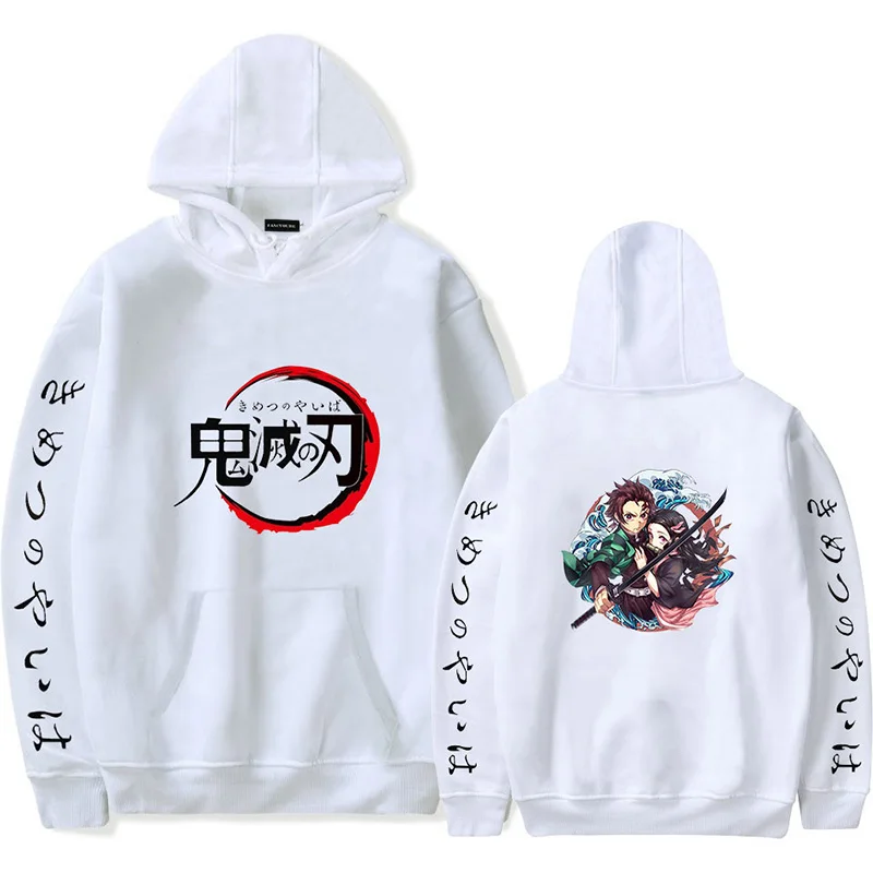 W33751WT2 Animen Demon Slayer толстовки свитшоты Роскошные с длинным рукавом пуловер с капюшоном топы - Color: W33751WT2