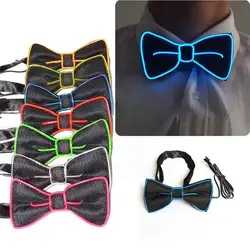Blinking Led Bowtie Led Illuminated Elastic Bow Tie Light Up By 2aa Battery For Marriage Party Festival Club Supplies Unise G6n6