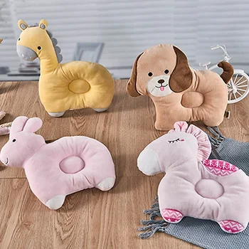 

Baby Shaping Pillow Soft Cotton Cute Cartoon Animal Shaped Sleep Head Positioner Anti-rollover Head Protection Newborn